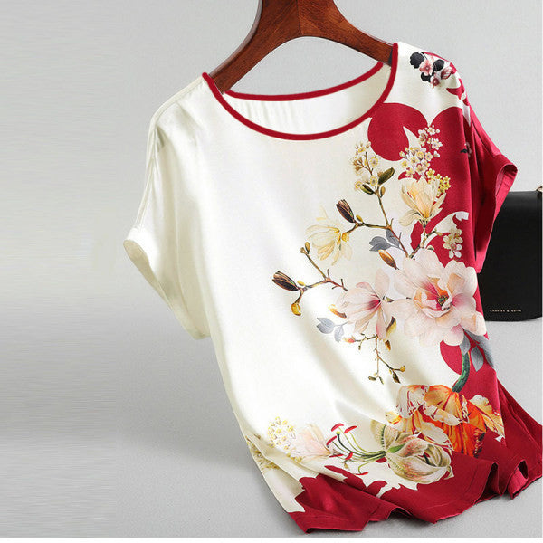 Women's New Style Women's Short-Sleeved Loose Plus Size Blouse Women
