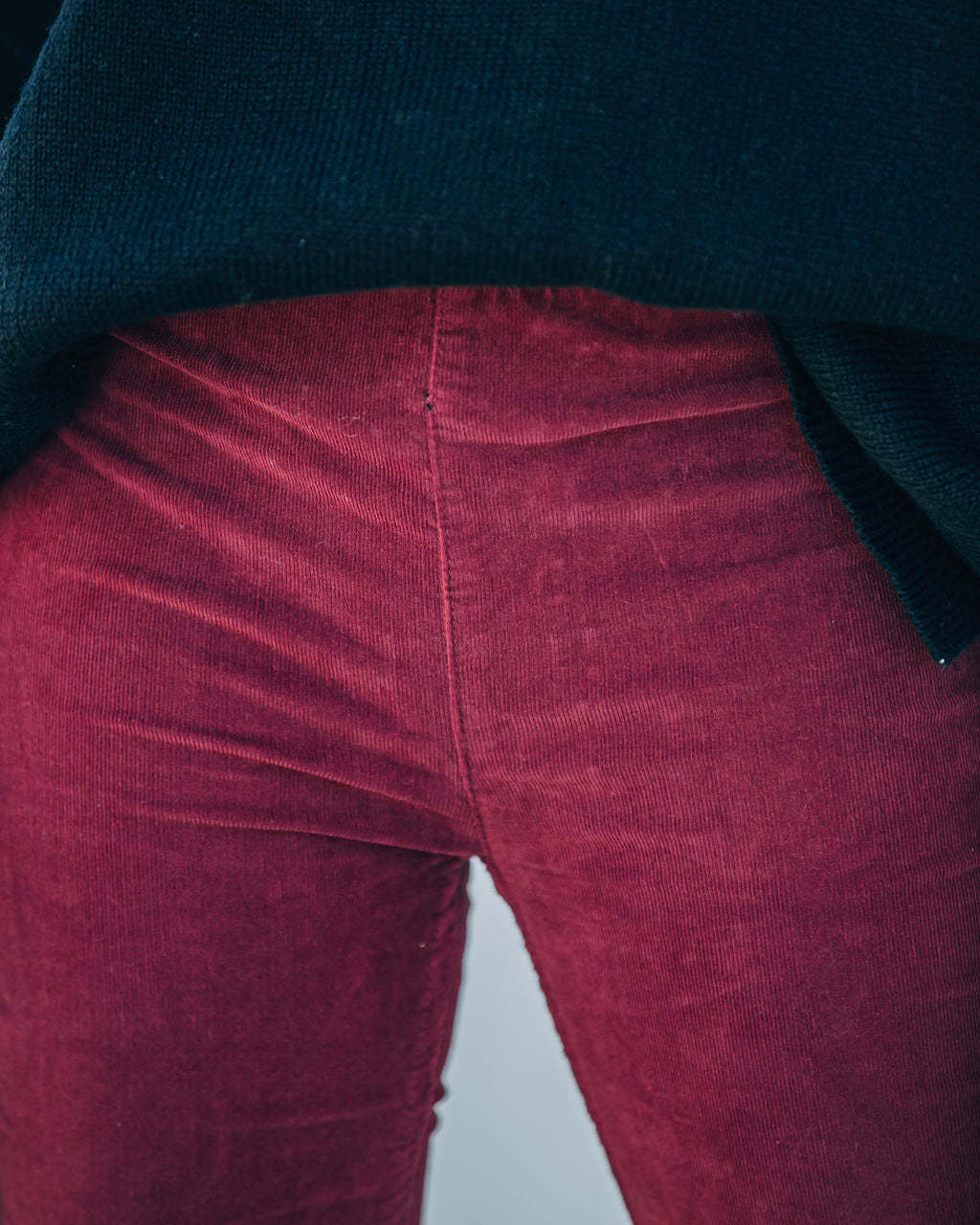 Women's Solid Color High Waist Slim Fit Micro Flared Pants