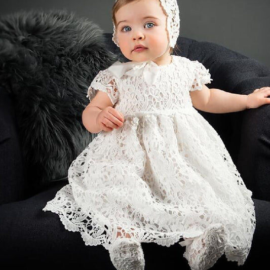 Long Baptism Dress For Baby Girls