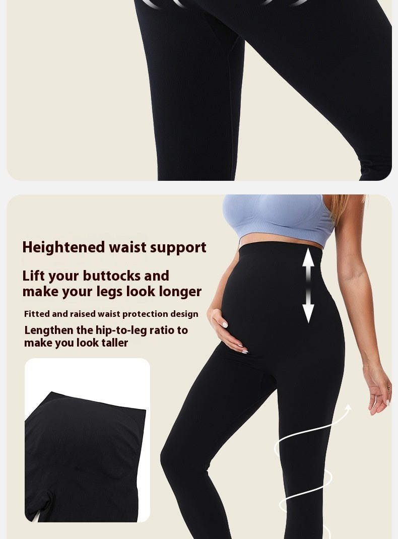 Tight Bottoming Yoga Clothes Belly Support High Elastic Hip Lifting Outer Wear Pregnant