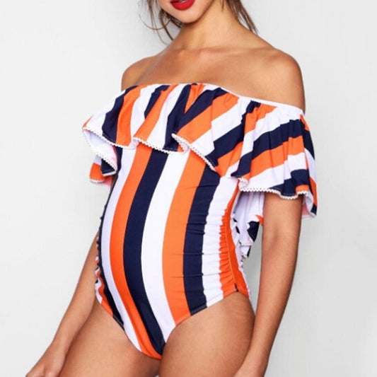 Pregnant plus size flashing swimsuit