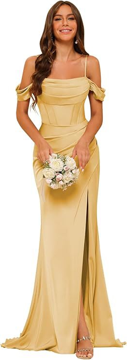 Off-the-shoulder Satin  Corset Ball Gown
