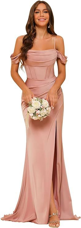 Off-the-shoulder Satin  Corset Ball Gown