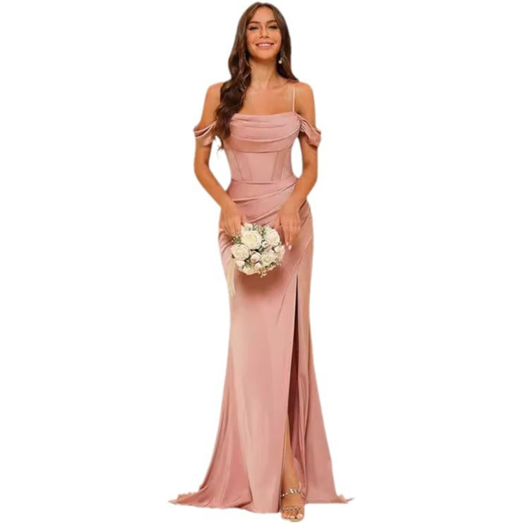 Off-the-shoulder Satin  Corset Ball Gown