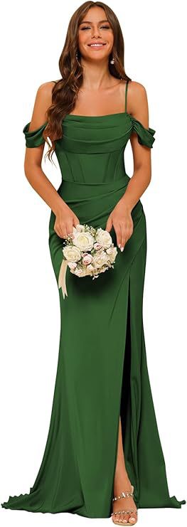 Off-the-shoulder Satin  Corset Ball Gown