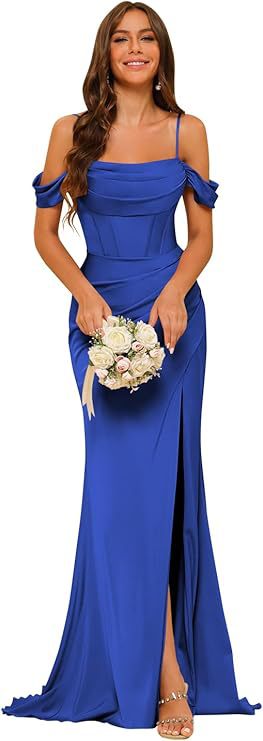 Off-the-shoulder Satin  Corset Ball Gown