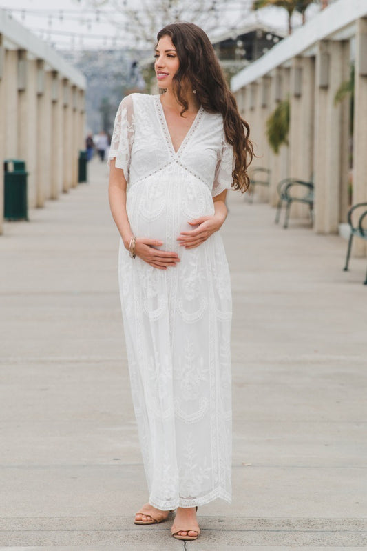 Pregnant Woman Lace Mopping Dress